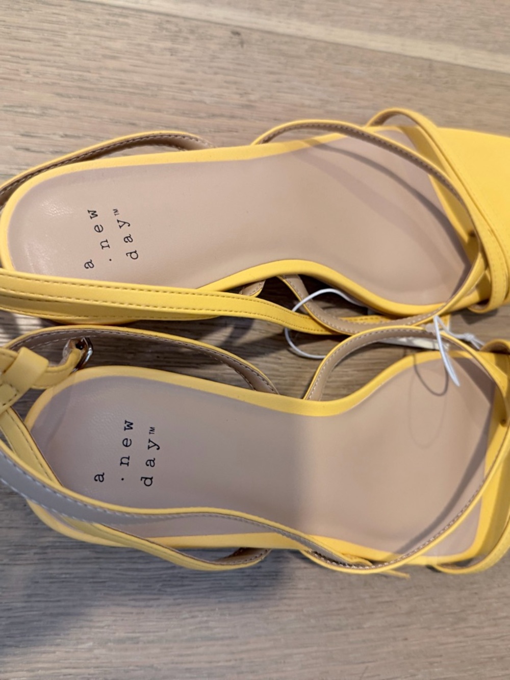 Target- a new day Yellow Strappy Women's Heels